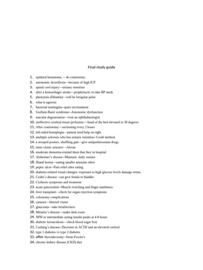 Adult.2.Final Study Guide | PDF