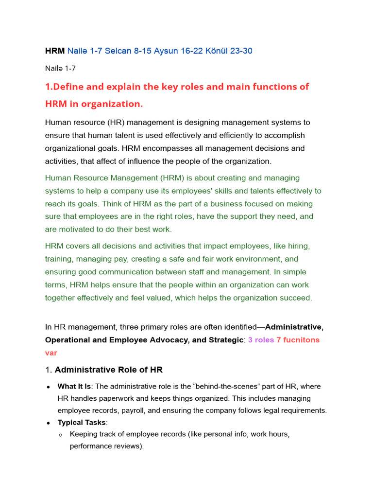 HRM | PDF | Human Resource Management | Talent Management