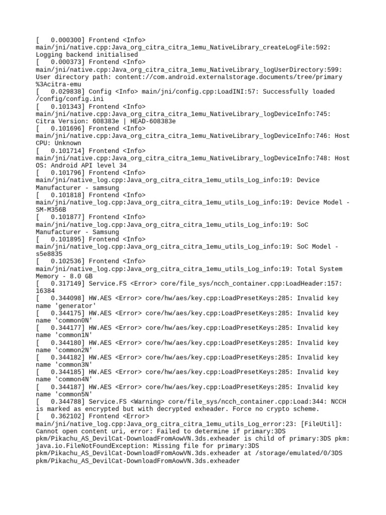 Citra Log.txt.Old | PDF | Encryption | The Legend Of Zelda