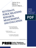Successful Public Rela Tions Research, Measurement, and Ev Aluation