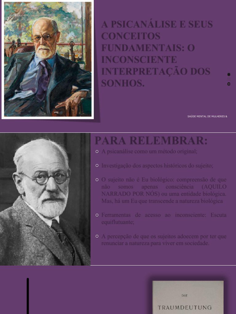 Inconsciente e Sonhos na Psicanálise | PDF | Sigmund Freud | Mente ...
