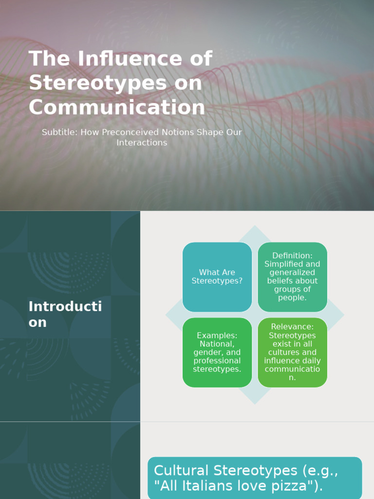 Stereotypes' Impact on Communication | PDF | Stereotypes | Human ...