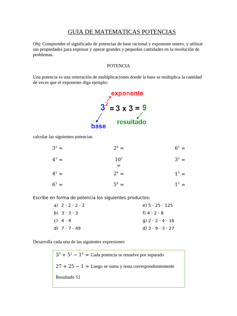 Potencias 7 Y 8 Pdf Exponenciación Aritmética