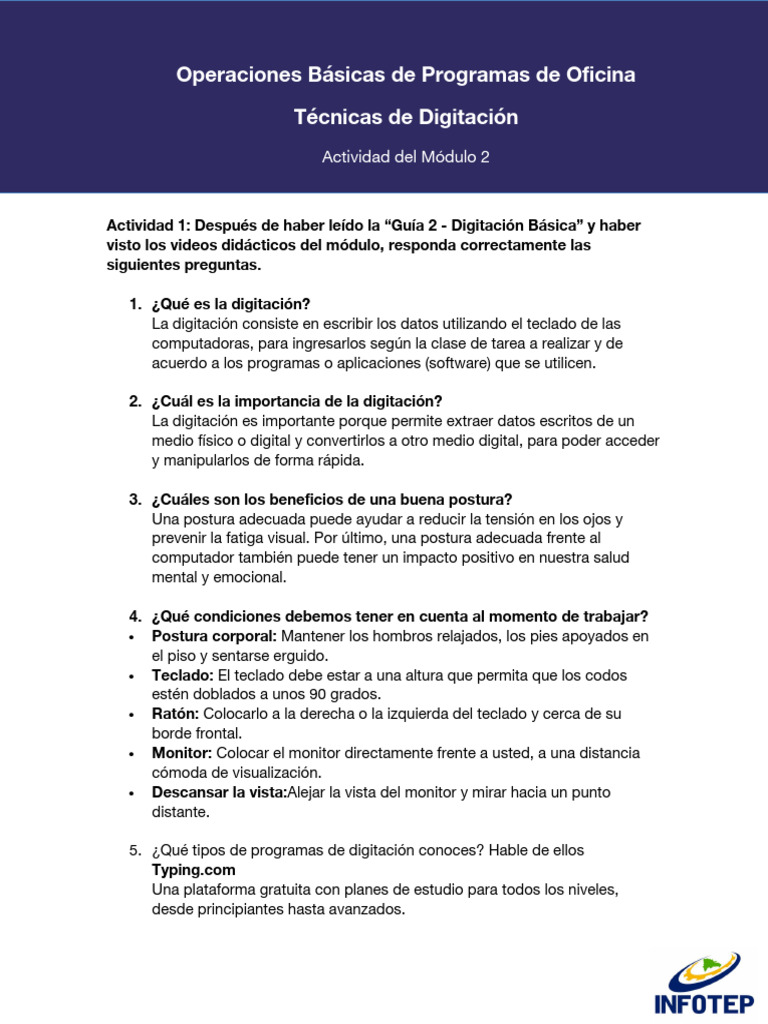 Actividad 2 Módulo 2 Pdf Informática Ciencias De La Computación