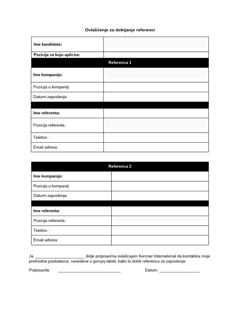 Mne - Reference Authorization Form | PDF
