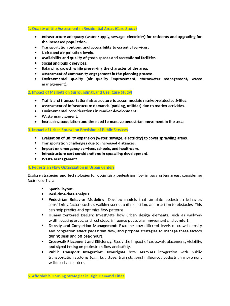 Sustainable Urban Development and Green Infrastructure | PDF ...