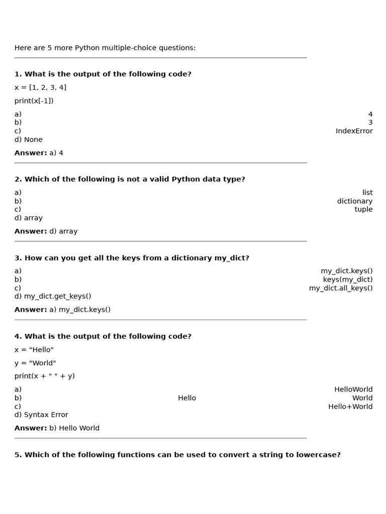 Here are 10 Python multiple-3 | PDF