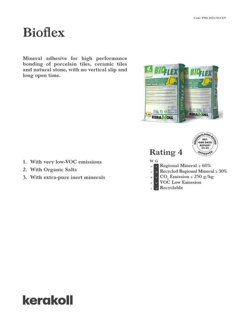 Bioflex Export 0123 I En | PDF | Adhesive | Concrete