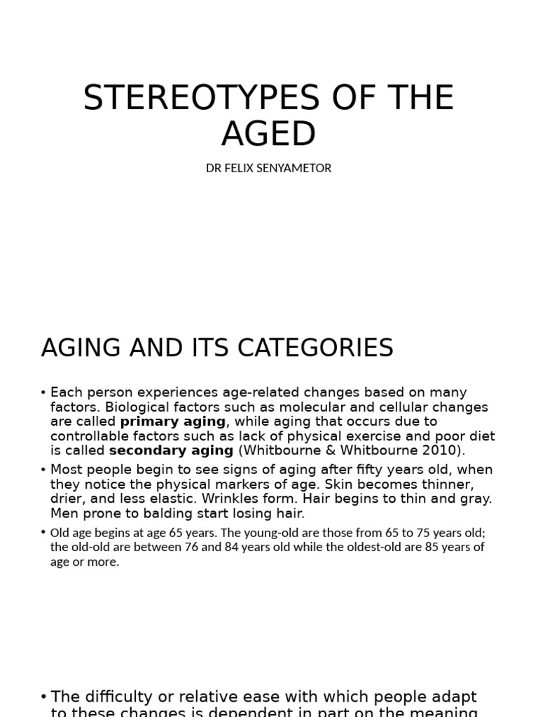 Age Stereotypes and Their Impact | PDF | Stereotypes | Ageing