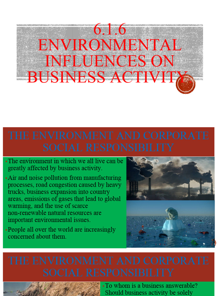 Environmental Impact on Business Practices | PDF | Sustainability | Audit