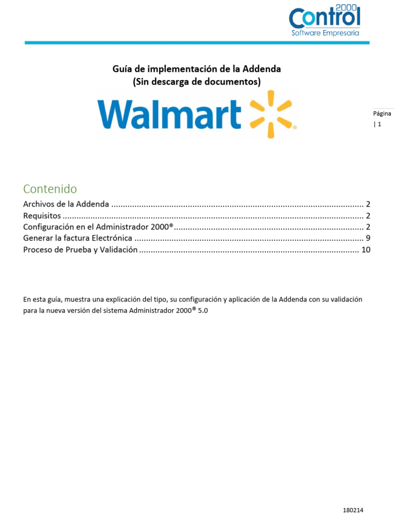 Guía de Addenda Walmart para Proveedores | PDF | Archivo de computadora ...