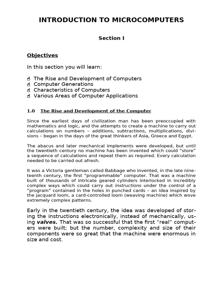 Computer Notes Form 1 4 Booklet | PDF | Printer (Computing) | Computer ...