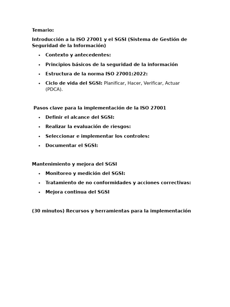 Guía Completa sobre ISO 27001 y SGSI | PDF | Seguridad de información ...