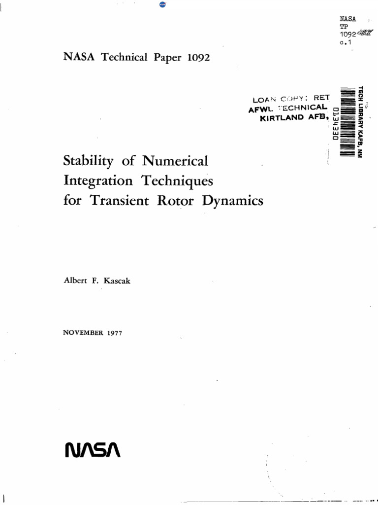 Stability of numerical integration techniques for pdf matrix