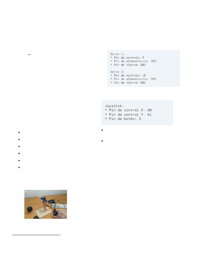 Construcción de grúa con Arduino Uno | PDF | Arduino