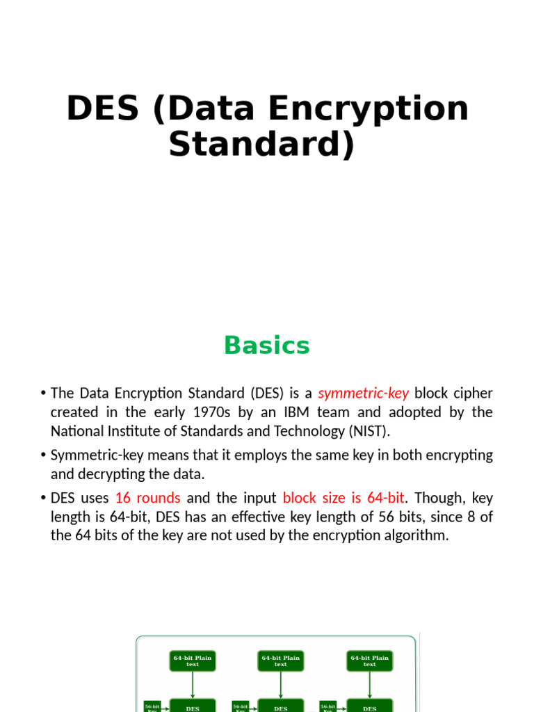 Data Encryption Standard (DES) | PDF | Computer Security | Security
