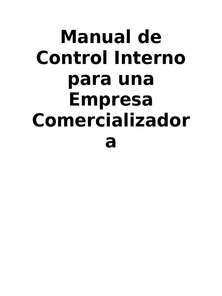 Manual de Control Contable Interno | PDF | Business | Bancos