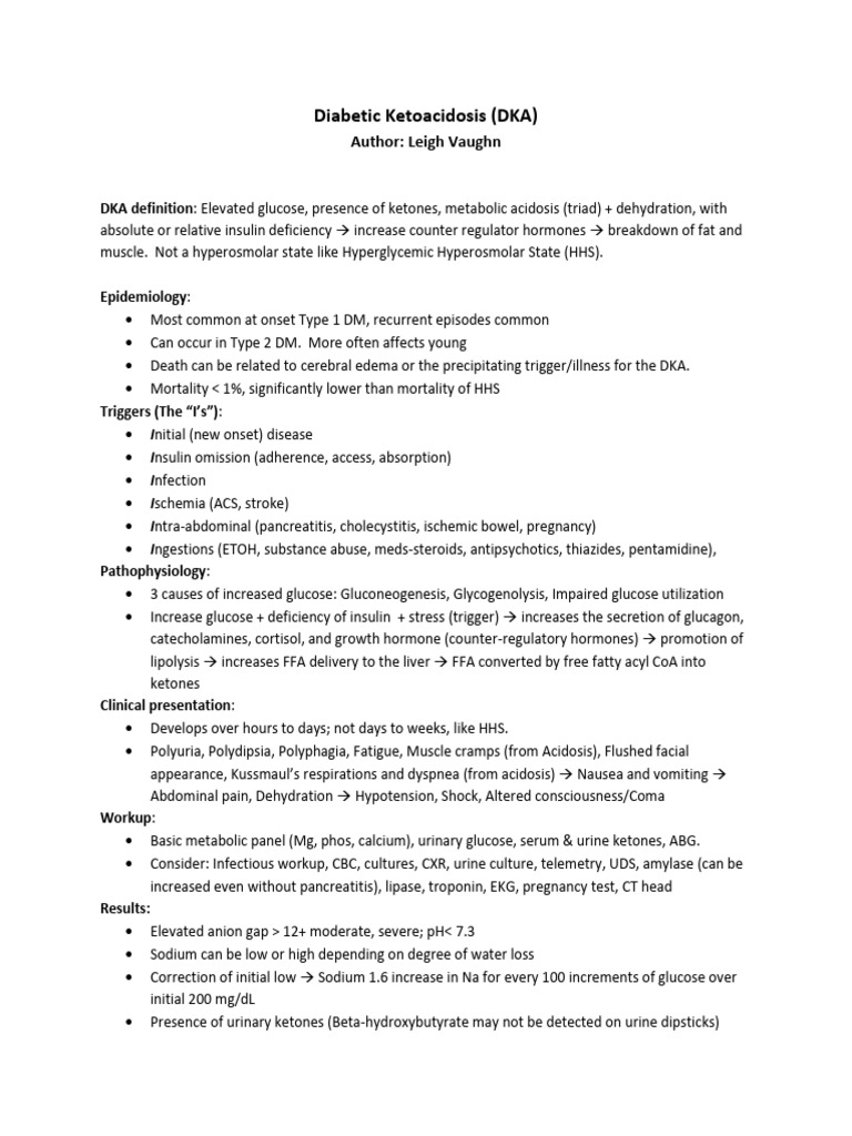 Understanding Diabetic Ketoacidosis (DKA) | PDF | Clinical Medicine ...