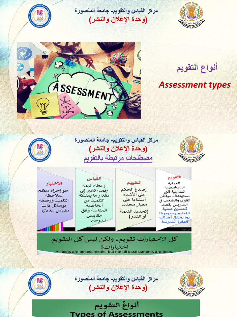 Types of Assessment | PDF