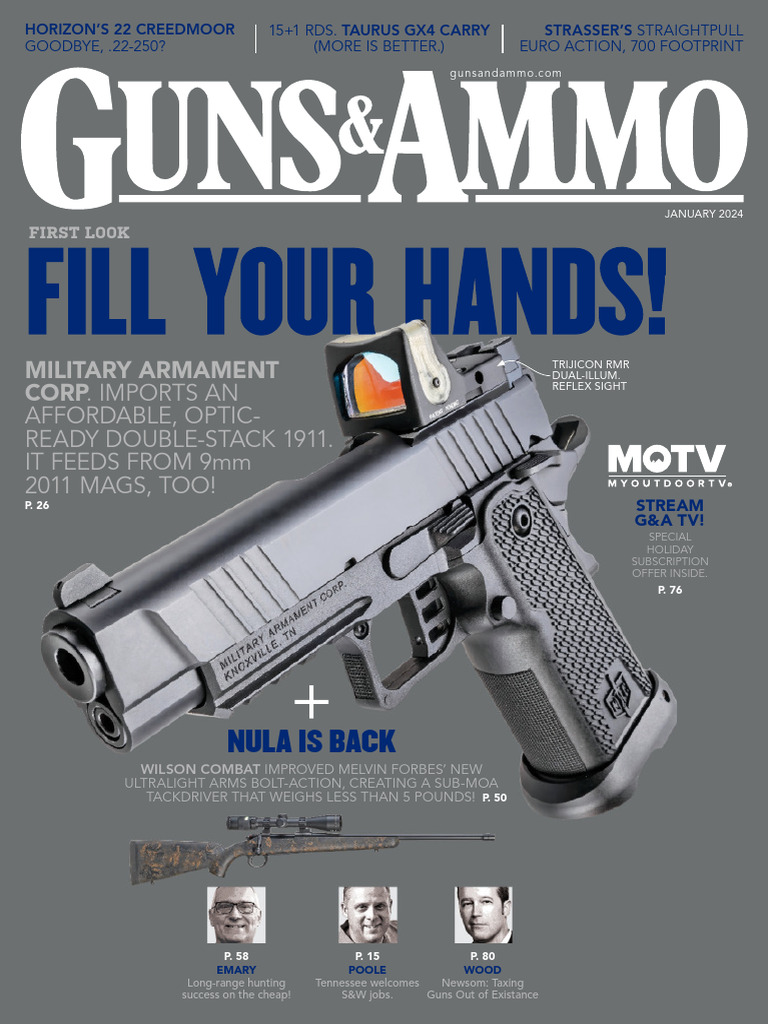 Guns & Ammo 01.2024 | PDF | Revolver | Trigger (Firearms)