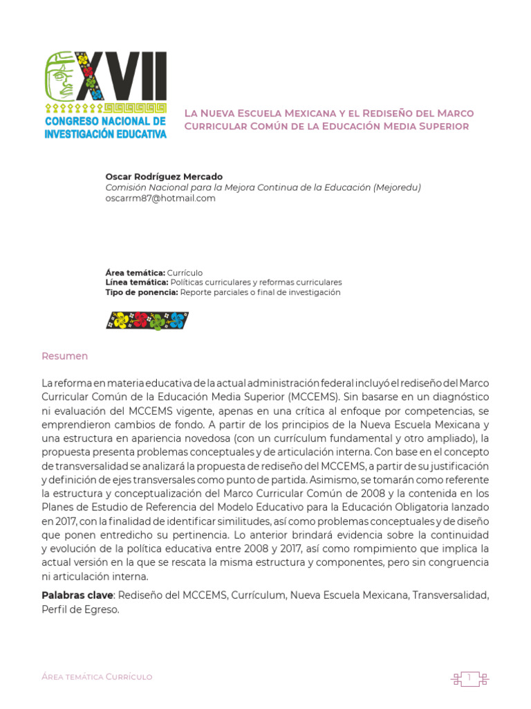 Rediseño del MCCEMS en Educación Media | PDF | Plan de estudios ...