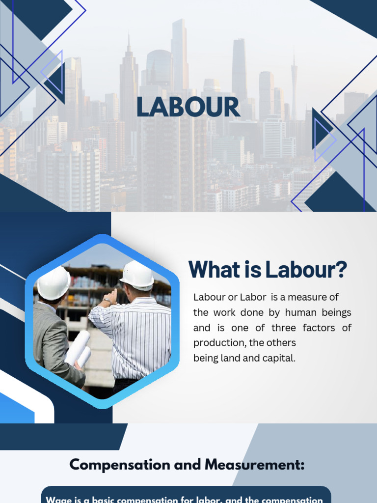Blue and White Geometric Company Profile Presentation | PDF | Labour ...