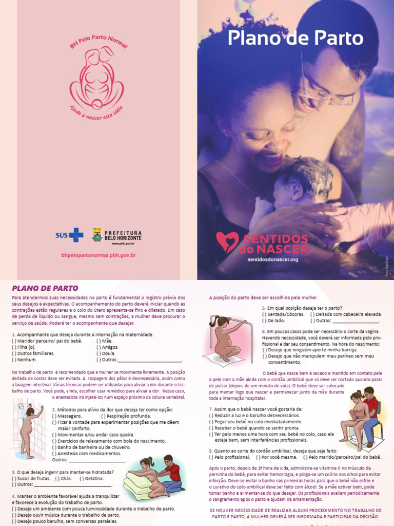 folder-plano-de-parto-2017 | PDF | Parto | Medicina Clínica