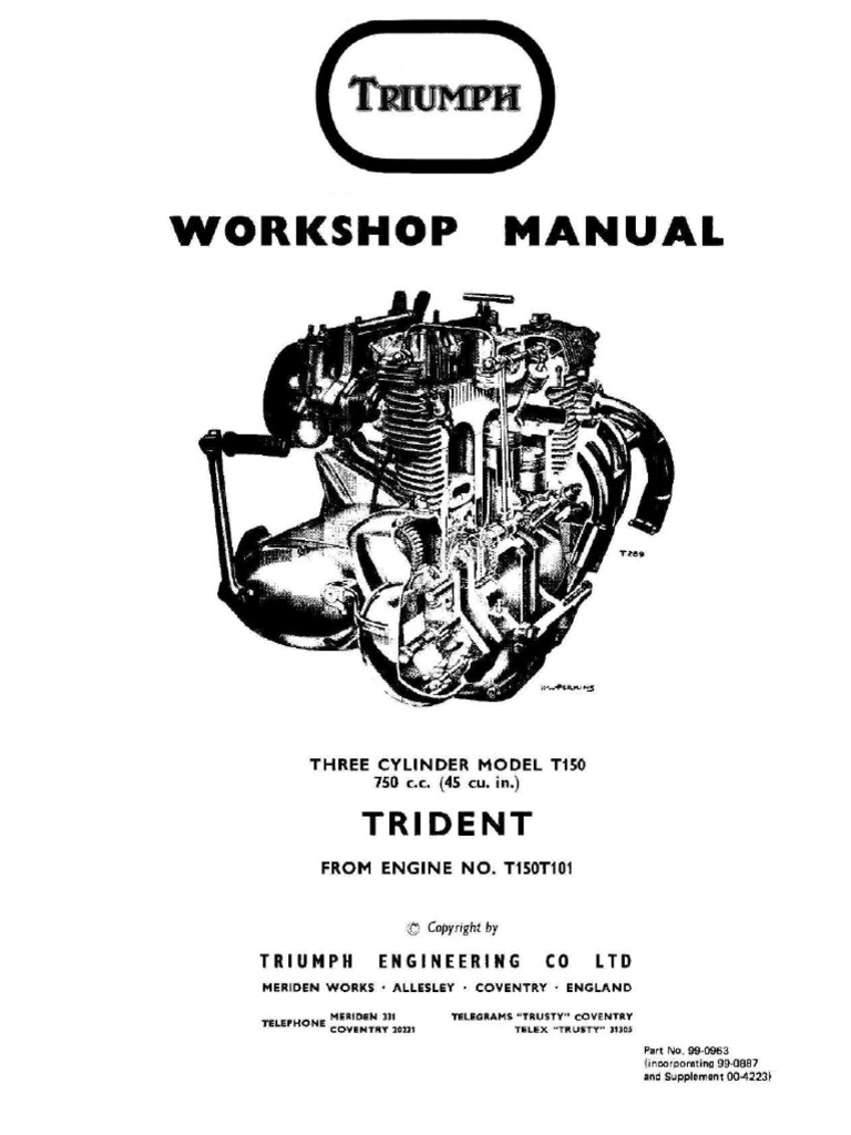 Triumph T150 Workshop Manual 1969 73 | PDF