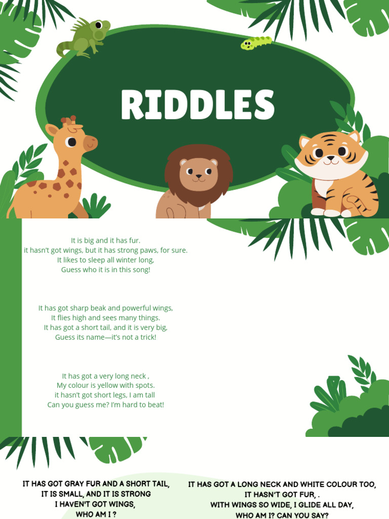 A Fun Animal Riddles Game | PDF