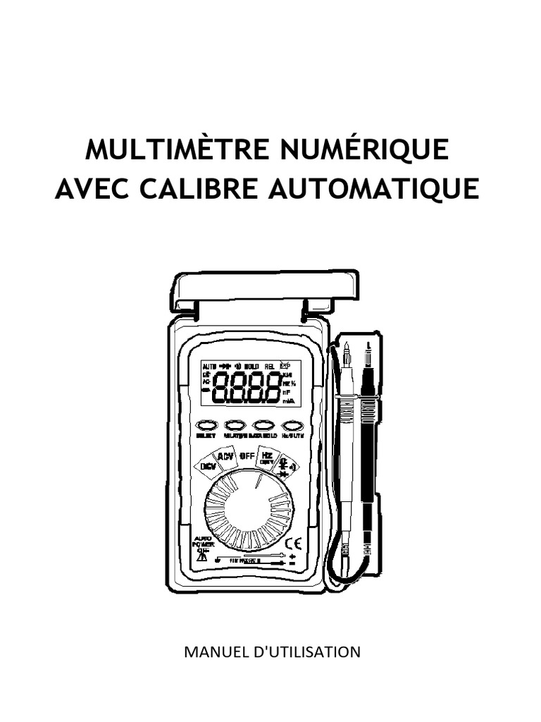 Manuel d'utilisation multimètre Ohmtec 254089 | PDF | Puissance ...