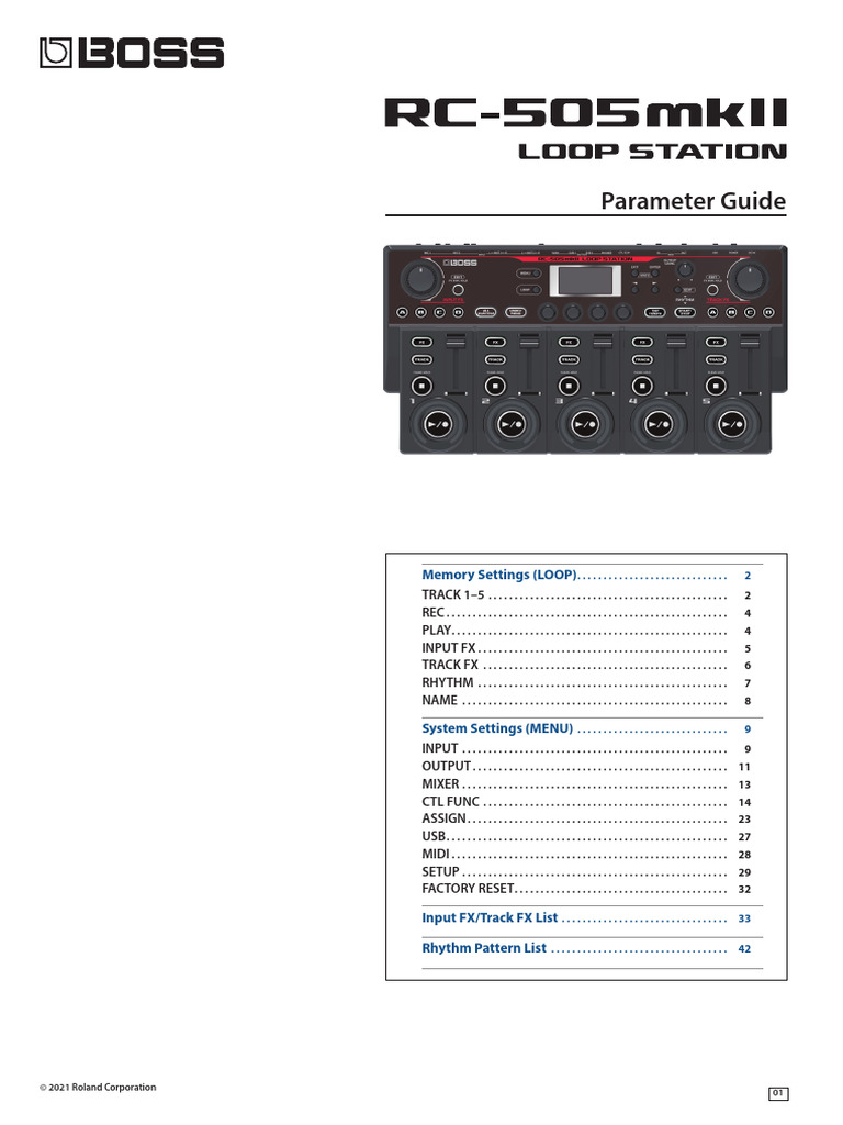 Memory Settings Parameter Guide | PDF | Equalization (Audio) | Microphone