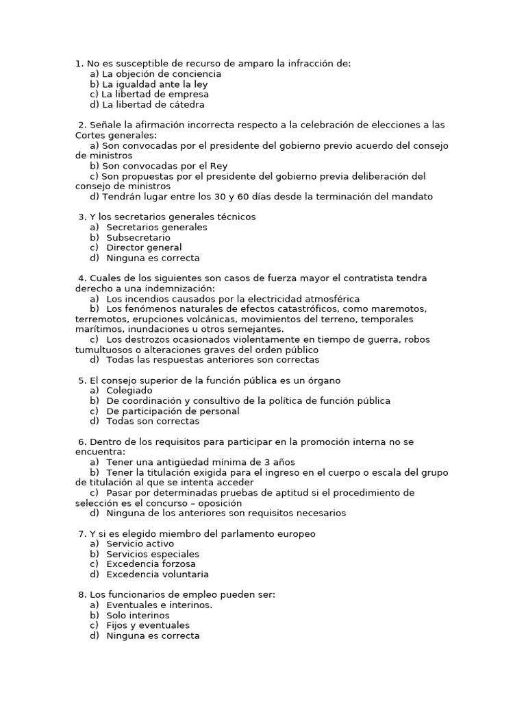 Test 311 | PDF | Gobierno