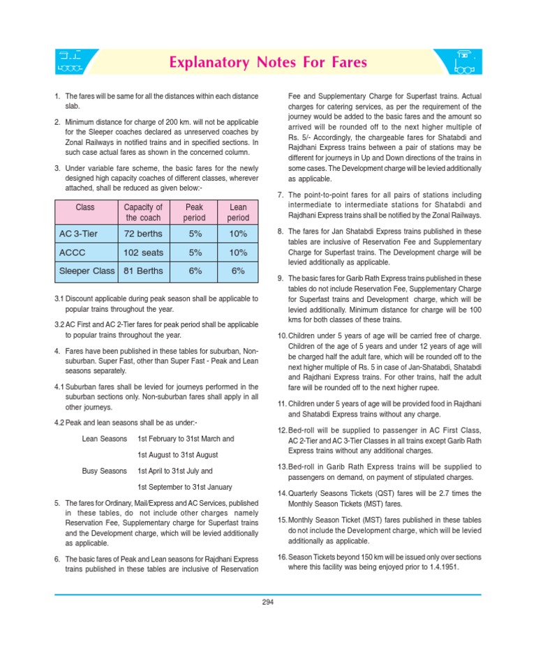 Explanatory Notes | PDF | Passenger Rail Transport | Transport