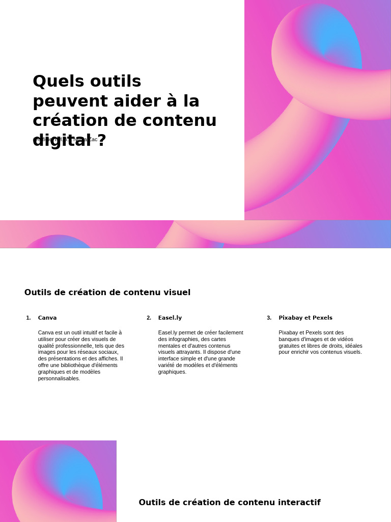Outils pour créer du contenu digital | PDF | Optimisation de moteur de ...