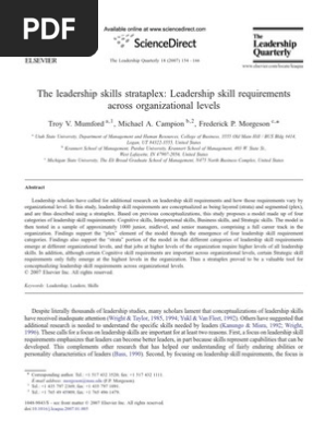The Leadership Skills Strataplex