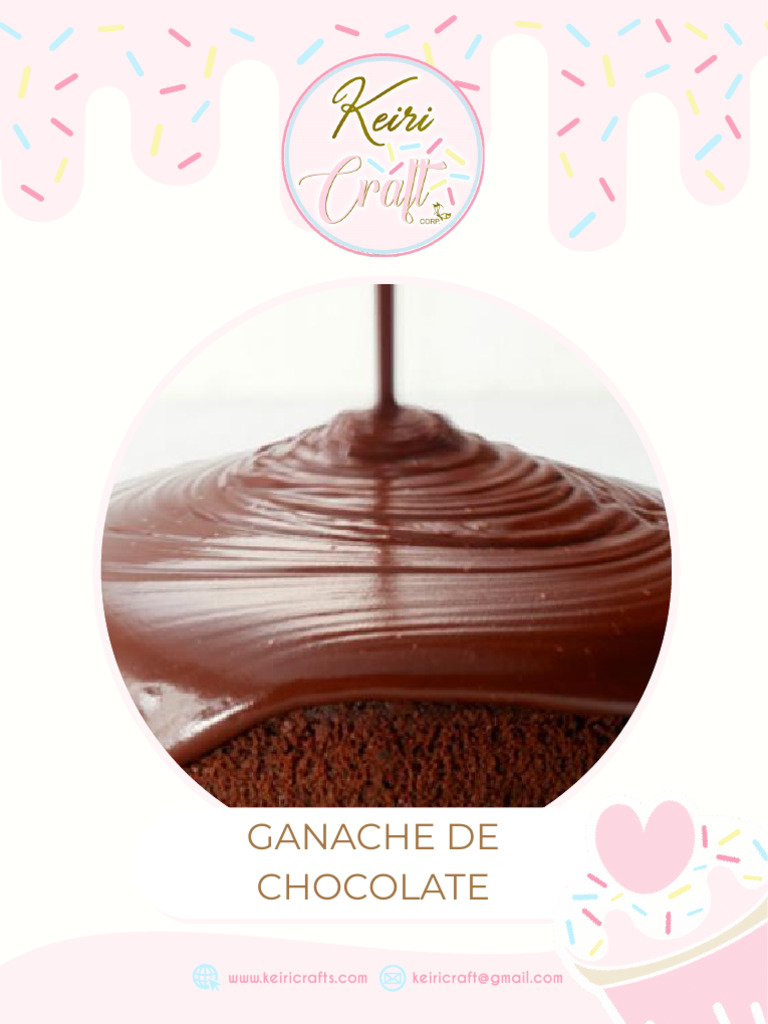 Receta de Ganache de Chocolate Fácil | PDF | Crema | Chocolate
