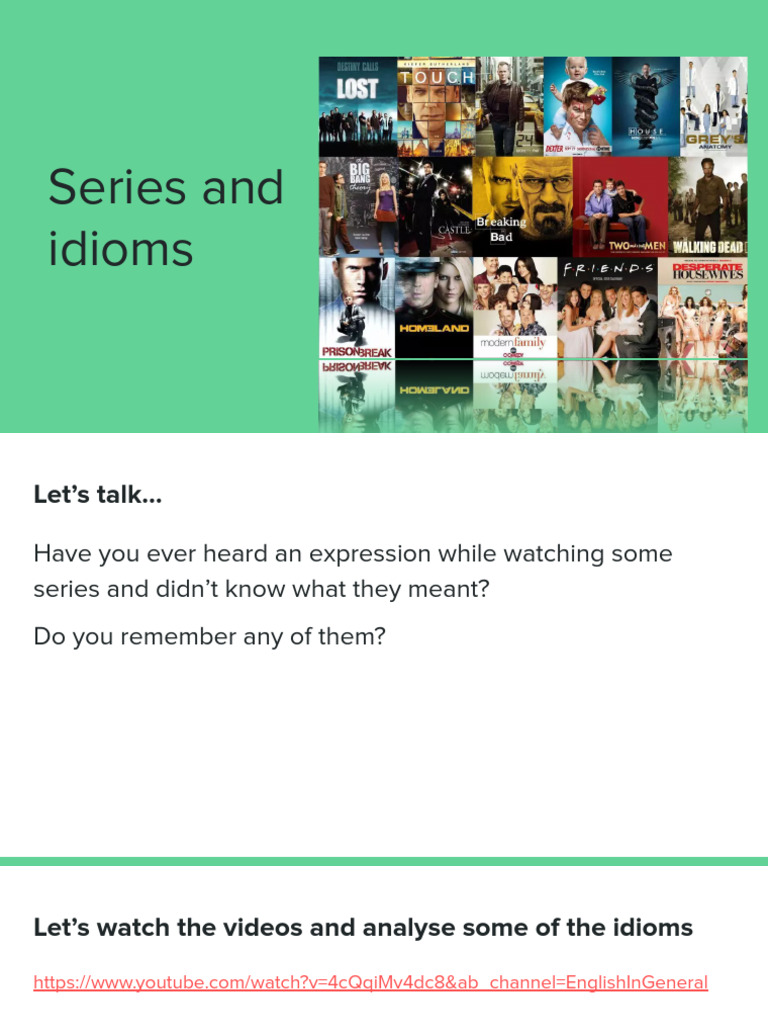 TV Idioms for Series Lovers | PDF