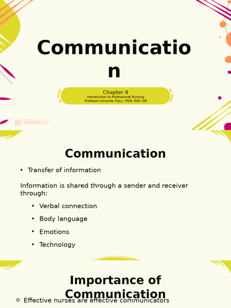 Effective Communication in Nursing | PDF | Communication | Nursing