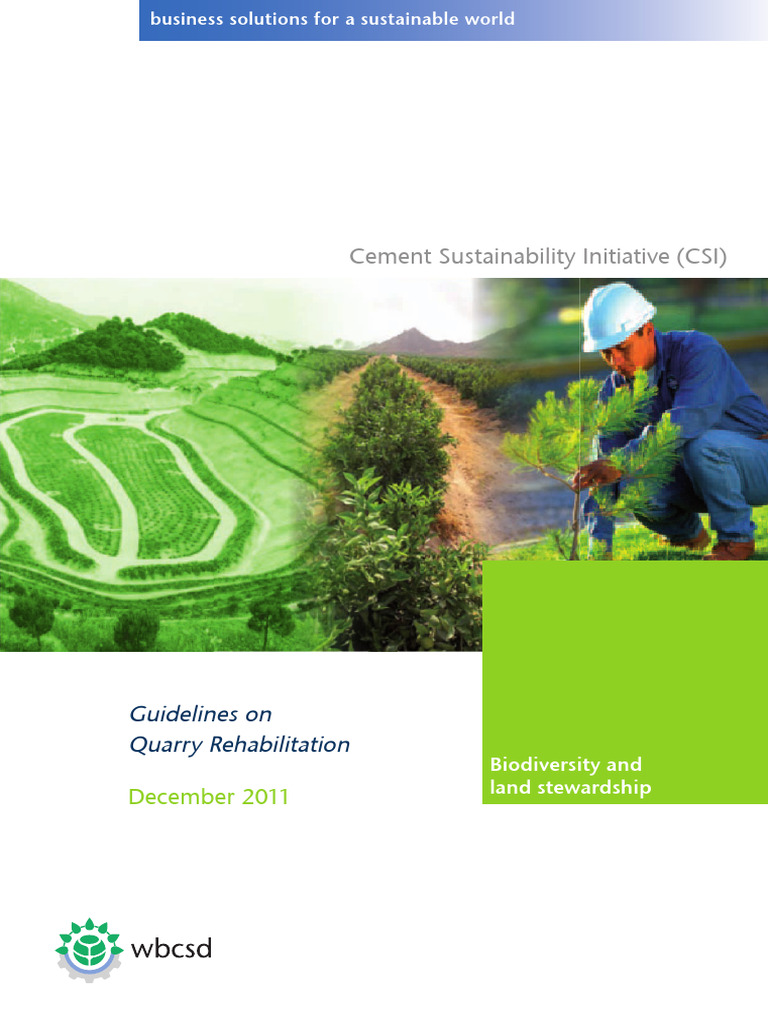 Quarry Rehabilitation Guidelines Overview | PDF | Environmental Impact ...