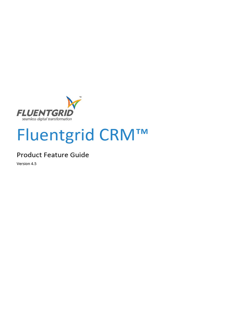 Fluentgrid CRM Product Feature Guide | PDF | Interactive Voice Response ...