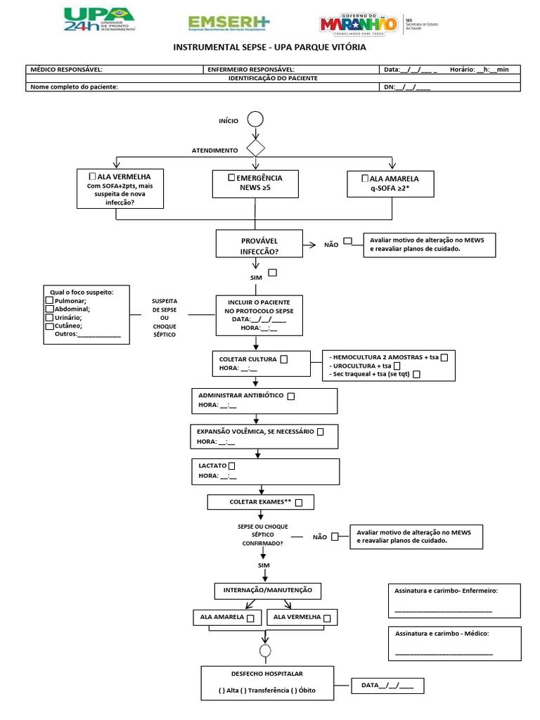 Protocolo de Atendimento à Sepse na UPA | PDF | Sepse | Medicina Intensiva