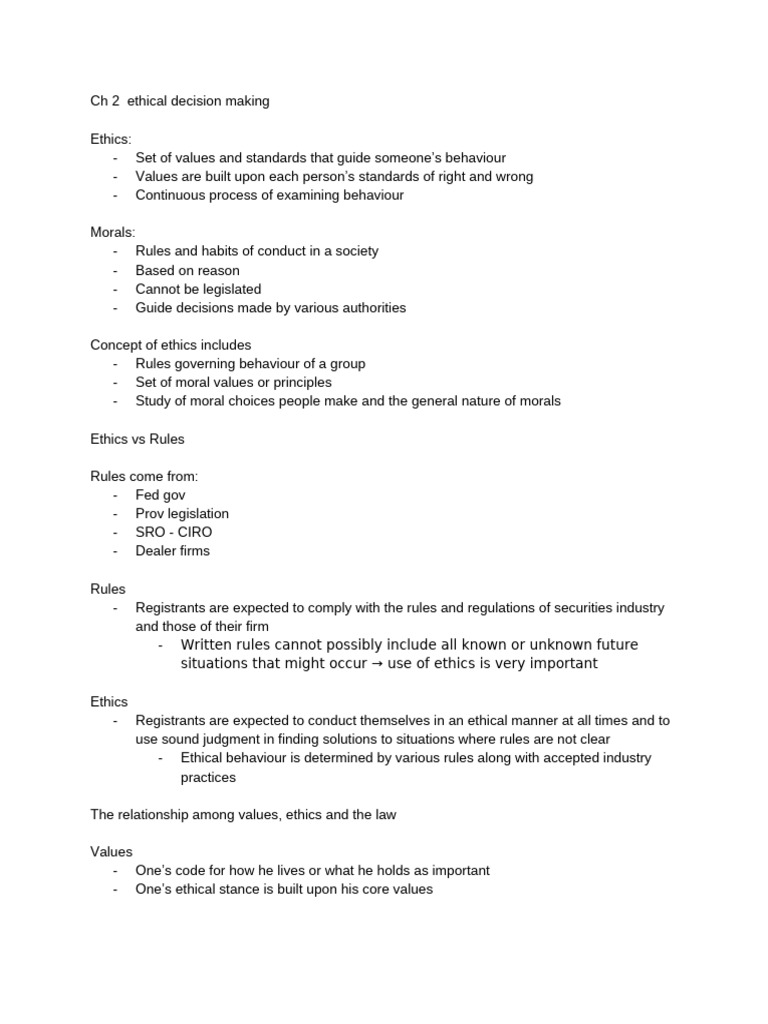 Ethical Decision Making Framework | PDF | Morality | Social Psychology