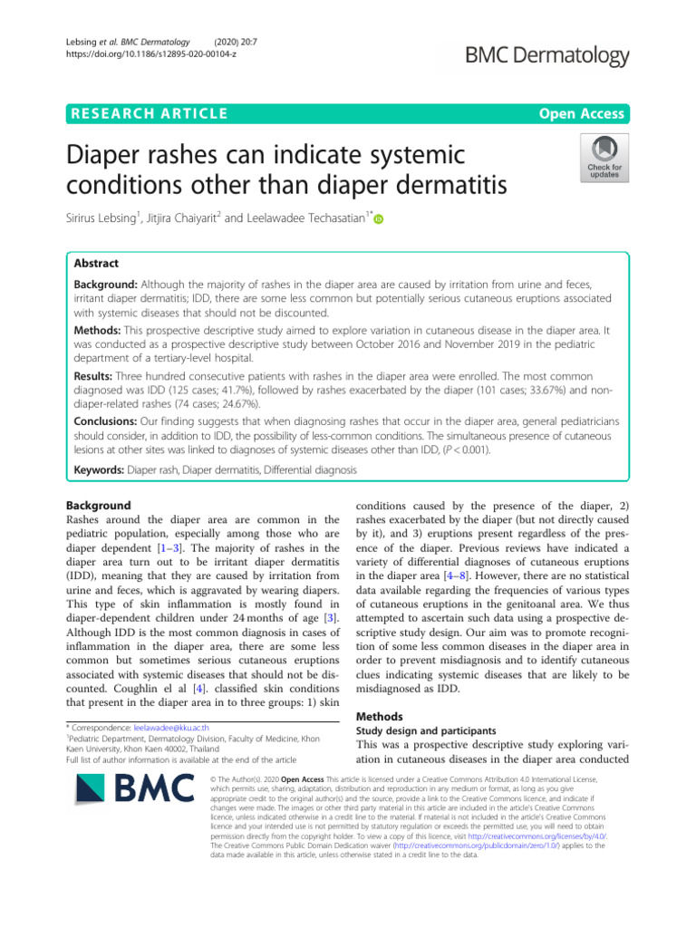 03_Diaper rashes can indicate systemic conditions other than diaper ...