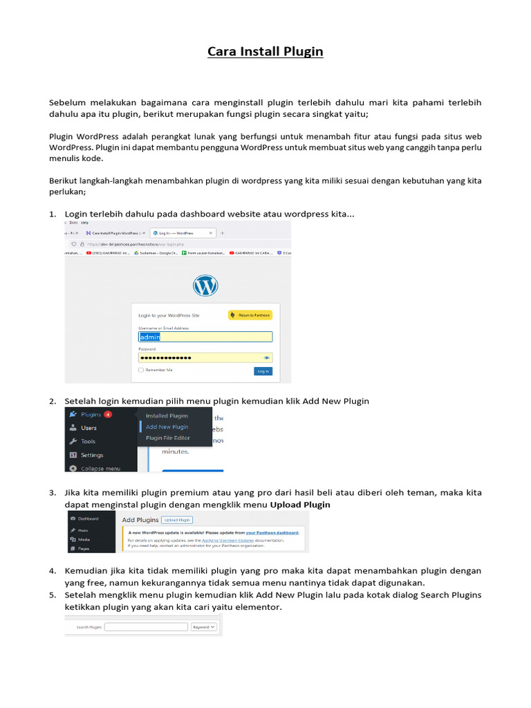 Cara Install Plugin | PDF