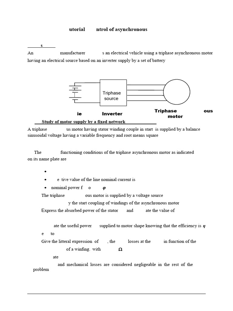 Control of Asynchronous Motors with Inverters | PDF | Electric Motor ...