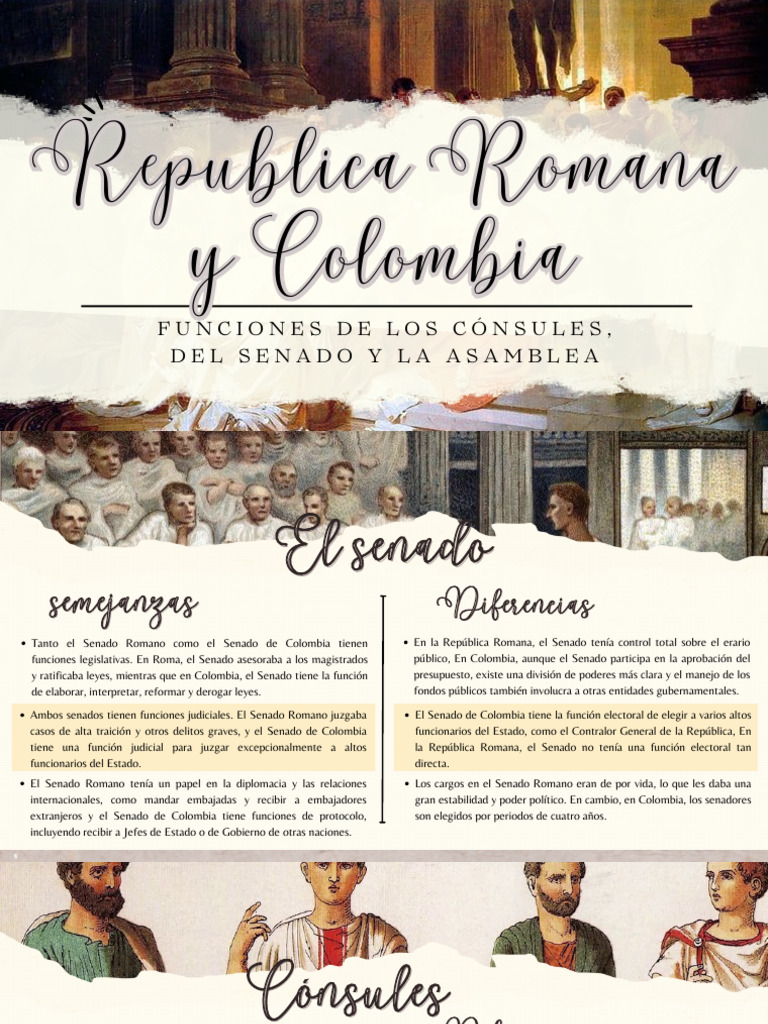 Comparativa del Senado y Cónsules: Roma y Colombia | PDF | Republica ...