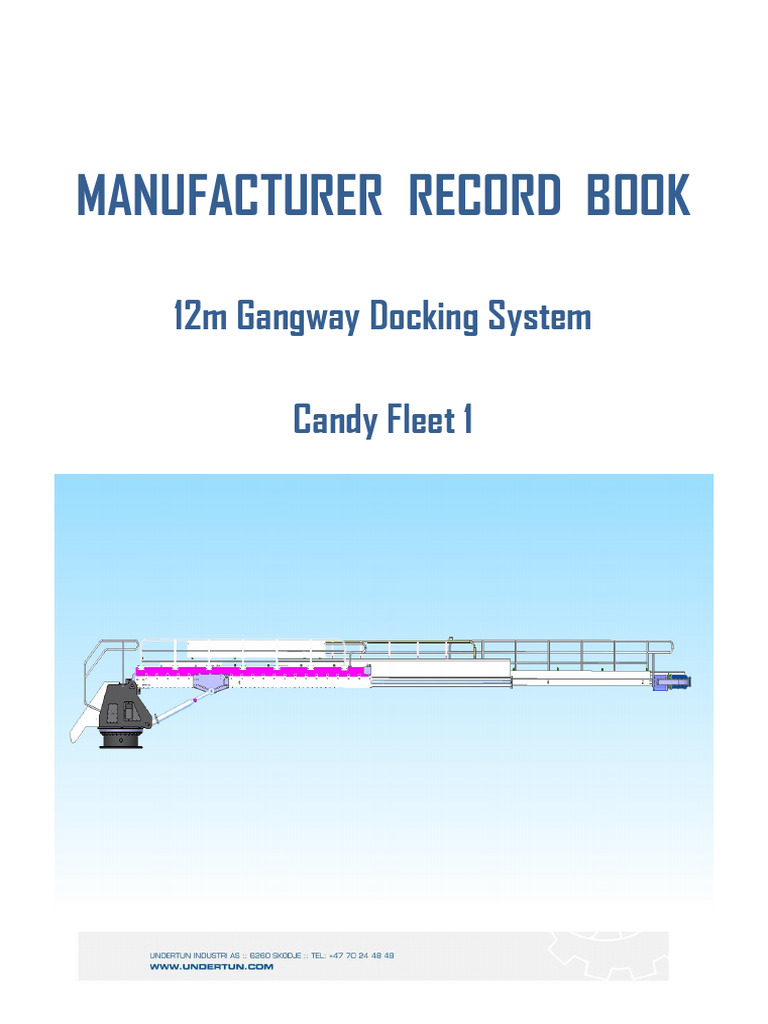12m Gangway Docking System Manual | PDF | Electrical Connector | Pump