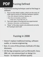 Fuzzing Defined: - Automated Testing Technique Used To Find Bugs in Software