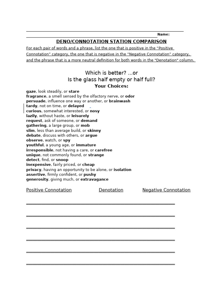 Deno-Connotation Station Comparison-1 | PDF | Odor | Limbic System