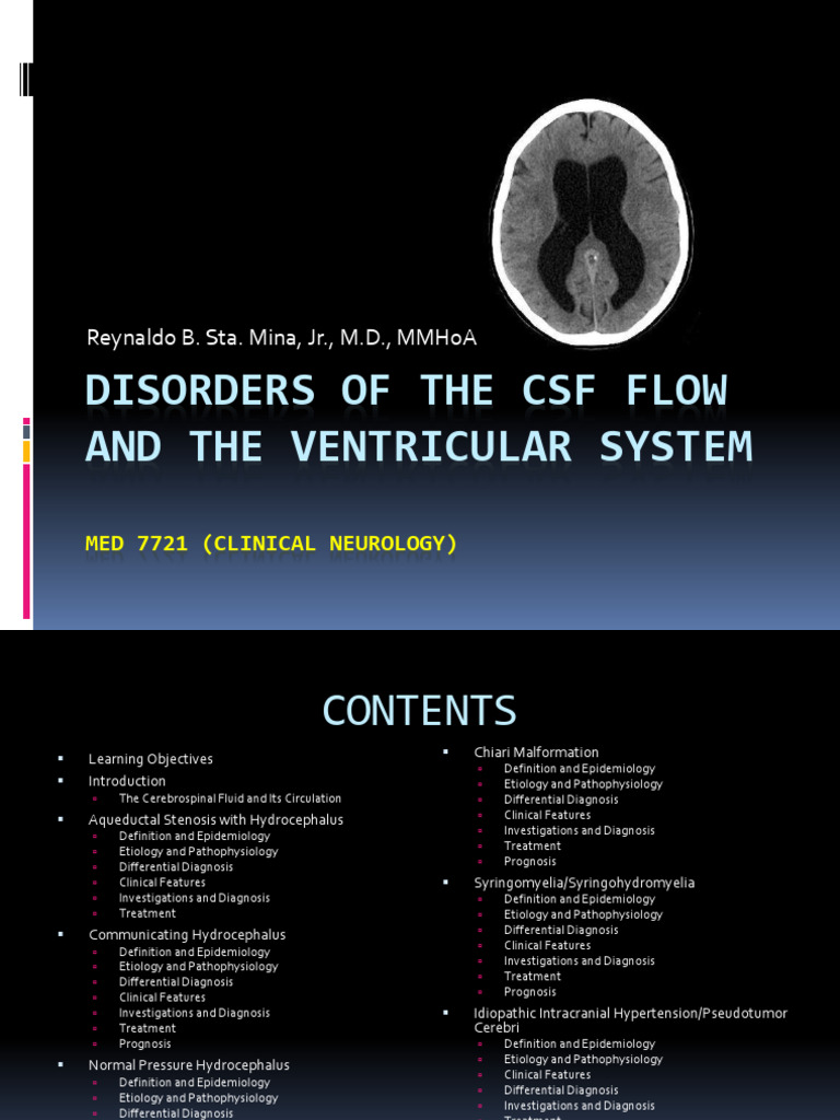 Chiari Malformation and CSF Disorders | PDF | Cerebrospinal Fluid ...